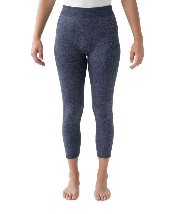 yz NNX fB[X MX {gX Women's Fleece Lined Marl Leggings Navy