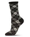 yz C fB[X C A_[EFA Women's Diamond Overlay Cashmere Blend Crew Socks Black