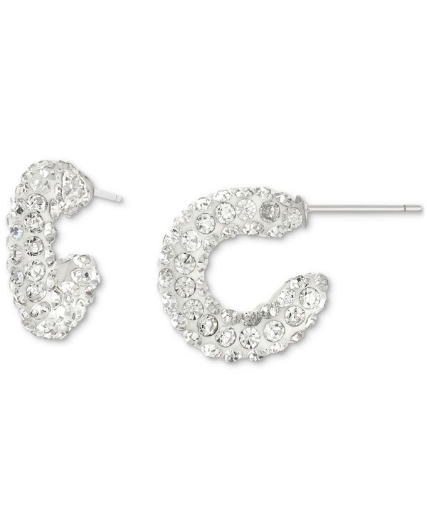 W[j xj[j fB[X sAXECO ANZT[ Crystal Small Hoop Earrings in Sterling Silver 0.59 CLEAR