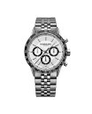 yz Ch EB Y rv ANZT[ Men's Swiss Automatic Chronograph Freelancer Stainless Steel Bracelet Watch 44mm White