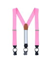【送料無料】 トラファルガー メンズ ベルト アクセサリー Phoenix 38mm Grosgrain Non Stretch Ribbon Button End Suspenders Dark pink