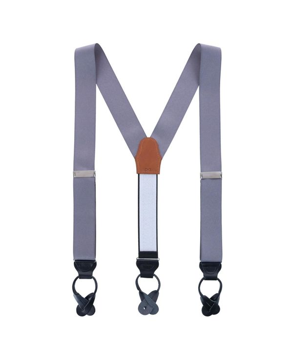 【送料無料】 トラファルガー メンズ ベルト アクセサリー Phoenix 38mm Grosgrain Non Stretch Ribbon Button End Suspenders Smokey grey