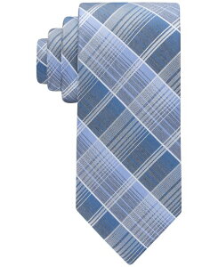 【送料無料】 カルバンクライン メンズ ネクタイ アクセサリー Men's Ombre Plaid Tie Blue