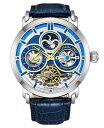 yz XgD[O Y rv ANZT[ Men's Blue Leather Strap Watch 54mm Blue