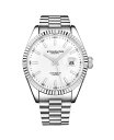 yz XgD[O Y rv ANZT[ Men's Silver Tone Stainless Steel Bracelet Watch 42mm Silver