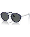 yz y\ Y TOXEACEFA ANZT[ Unisex Sunglasses, PO3274S 50 Blue