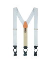 【送料無料】 トラファルガー メンズ ベルト アクセサリー Hudson Nylon Button End Suspenders Silver