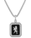 yz uo Y rv ANZT[ Men's Crest of Bohemia Diamond (1/2 ct. t.w.) Pendant Necklace in Sterling Silver, 24