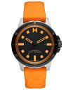 yz GuCGeB[ Y rv ANZT[ Men's Minimal Sport Automatic Orange Silicone Strap Watch 45mm Orange
