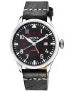 yz WFr Y rv ANZT[ Men's Vaughn Swiss Automatic Black Leather Watch 44mm Black