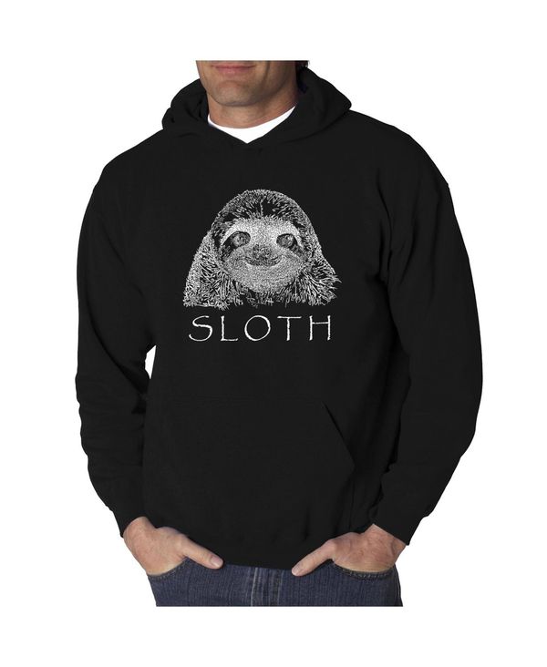 【送料無料】 エルエーポップアート メンズ パーカー・スウェット フーディー アウター Men's Word Art Hoodie - Sloth Black