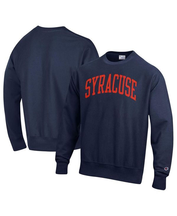 ̵ ԥ  ѡå  Men's Navy Syracuse Orange Arch Reverse Weave Pullover Sweatshirt Navy