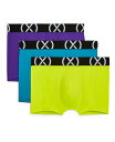 【送料無料】 ツーイグジスト メンズ ボクサーパンツ アンダーウェア Men 039 s Micro Sport No Show Performance Ready Trunk, Pack of 3 Safety Yellow, Atomic Blue, Electric Purple