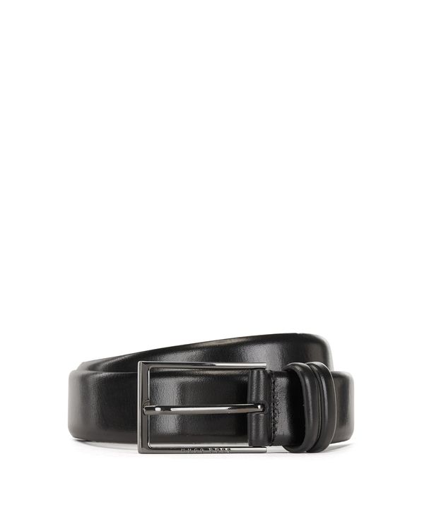 ボスヒューゴボス 【送料無料】 ヒューゴボス メンズ ベルト アクセサリー BOSS Men's Vegetable-Tanned Leather Belt Black