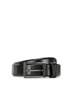 【送料無料】 ヒューゴボス メンズ ベルト アクセサリー BOSS Men's Vegetable-Tanned Leather Belt Black