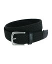 【送料無料】 トラファルガー メンズ ベルト アクセサリー Men's Riverside Solid Stretch Weave Belt Black