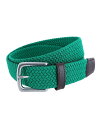 【送料無料】 トラファルガー メンズ ベルト アクセサリー Men's Riverside Solid Stretch Weave Belt Emerald green