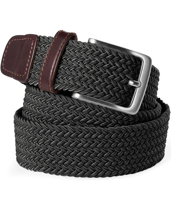 ̵ 󥺥  ٥ ꡼ Men's Elastic Braid Belt Black