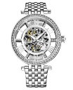 yz XgD[O Y rv ANZT[ Women's Automatic Silver-Tone Stainless Steel Link Bracelet Watch 38mm White