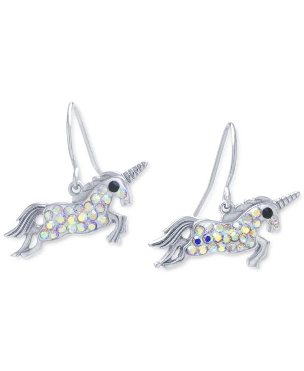 yz W[j xj[j fB[X sAXECO ANZT[ Crystal Unicorn Drop Earrings in Sterling Silver, Created for Macy's Multi