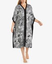 【送料無料】 エレントレイシー レディース ナイトウェア アンダーウェア Plus Size Wide-Sleeve Printed Caftan White ...