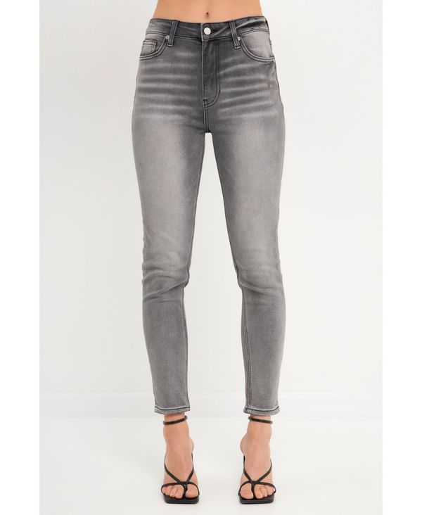 【送料無料】 イングリッシュファクトリー レディース デニムパンツ ジーンズ ボトムス Women's Midi Rise Skinny Jeans Grey