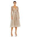 【送料無料】 マックダガル レディース ワンピース トップス Women's Embellished Long Sleeve Wrap Over Dress T...
