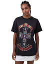 【送料無料】 コットンオン レディース シャツ トップス Women 039 s Oversized Fit Guns N Roses T-shirt Guns N Roses Appetite for Destruction, Black