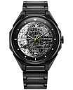 yz V`Y Y rv ANZT[ Eco-Drive Men's Star Wars Death Star 2 Black Ion Plated Stainless Steel Bracelet Watch 41mm Black