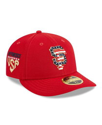 【送料無料】 ニューエラ メンズ 帽子 アクセサリー Men's Red San Francisco Giants 2023 Fourth of July Low Profile 59FIFTY Fitted Hat Red