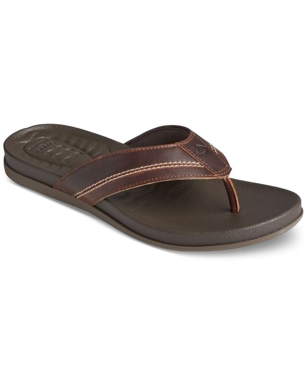 yz Xy[ Y T_ V[Y Men's PLUSHWAVE Slip-On Flip-Flops Brown