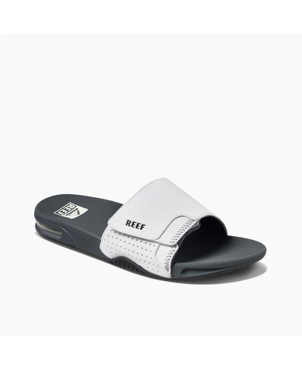 【送料無料】 リーフ メンズ サンダル シューズ Men 039 s Fanning Comfort Fit Slides Gray, White