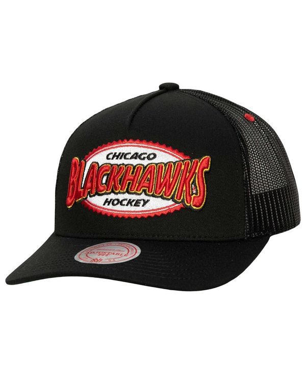 ミッチェル＆ネス 【送料無料】 ミッチェル&ネス メンズ 帽子 アクセサリー Men's Black Chicago Blackhawks Team Seal Trucker Snapback Hat Black