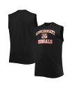 【送料無料】 プロファイル メンズ タンクトップ トップス Men's Black Cincinnati Bengals Big and Tall Muscle Tank Top Black