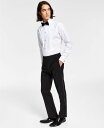 【送料無料】 カルバンクライン メンズ カジュアルパンツ ボトムス Men's Slim-Fit Infinite Stretch Black Tuxedo Suit Pants Black