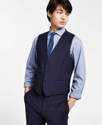 【送料無料】 カルバンクライン メンズ ベスト トップス Men's X-Fit Stretch Solid Suit Vest Navy