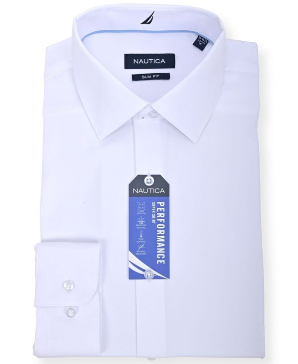 【送料無料】 ナウティカ メンズ シャツ トップス Men 039 s Slim Fit Supershirt Dress Shirt White