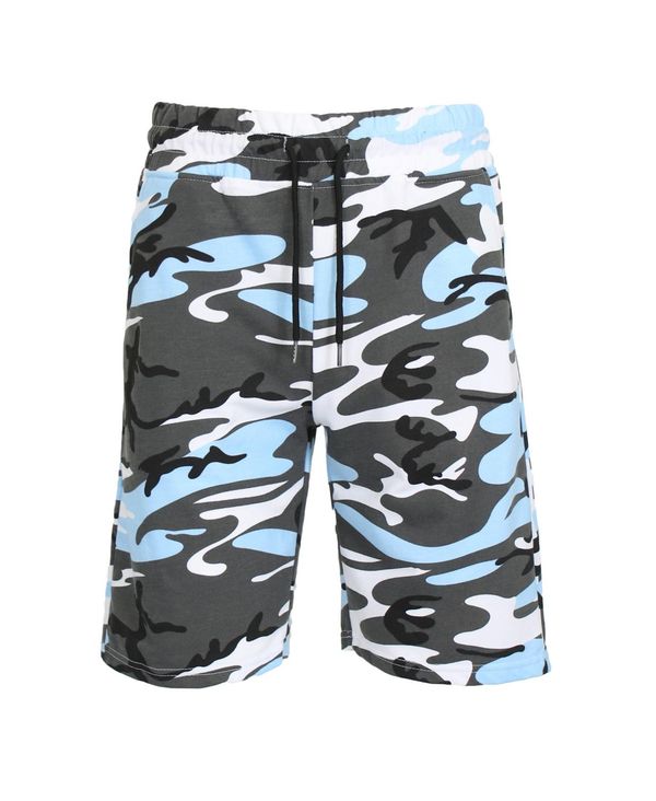 【送料無料】 ギャラクシーバイハルビック メンズ ハーフパンツ・ショーツ ボトムス Men's Camo Printed French Terry Shorts Light Blue Camo