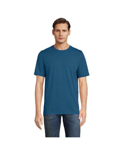 【送料無料】 ランズエンド メンズ Tシャツ トップス Men's Super-T Short Sleeve T-Shirt Evening blue 【送料無料】 ランズエンド メンズ Tシャツ トップス Men's Super-T Short Sleeve T-Shirt Evening blue