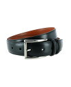 【送料無料】 トラファルガー メンズ ベルト アクセサリー Men's Lorenzo 32mm Dropped Edge Leather Dress Belt Black