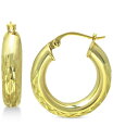 【送料無料】 ジャーニ ベルニーニ レディース ピアス・イヤリング アクセサリー Small Textured Hoop Earrings in 18k Gold-Plated Sterling Silver, 1