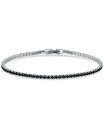 【送料無料】 ジャーニ ベルニーニ レディース ブレスレット・バングル・アンクレット アクセサリー Black Cubic Zirconia Tennis Bracelet in Sterling Silver (Also in White, Purple, Pink, Aqua, & Green), Created for Macy's SILVER