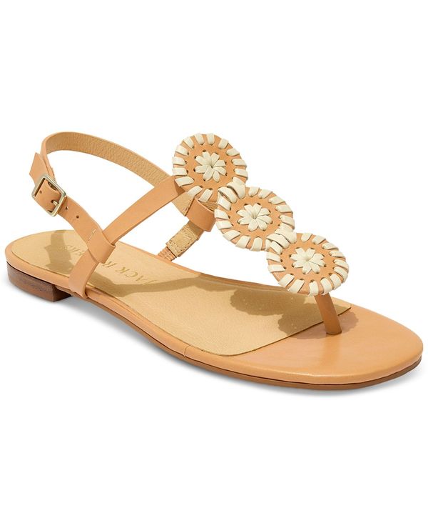 ジャックロジャース サンダル レディース 【送料無料】 ジャックロジャース レディース サンダル シューズ Women's Walsh Whipstitch Slingback Flat Sandals Toast, Ivory