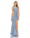 【送料無料】 マックダガル レディース ワンピース トップス Women's Embellished Illusion High Neck Cap Sleeve...