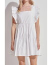 【送料無料】 イングリッシュファクトリー レディース ワンピース トップス Women 039 s Ruffled Dress with Smocking Detail White