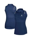 yz A_[A[}[ fB[X |Vc gbvX Women's Navy Wells Fargo Championship Playoff Sleeveless Polo Shirt Navy