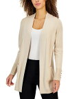 【送料無料】 ジェイエムコレクション レディース ニット・セーター カーディガン アウター Women's Button-Sleeve Flyaway Cardigan, Created for Macy's Stone