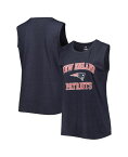 【送料無料】 ファナティクス レディース タンクトップ トップス Women's Branded Heather Navy New England Patriots Plus Size Tank Top Heather Navy