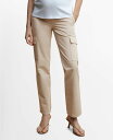 【送料無料】 マンゴ レディース デニムパンツ ジーンズ ボトムス Women's Maternity Cargo Jeans Sand