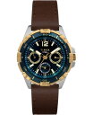 yz ^CbNX Y rv ANZT[ Men's Quartz Analog Premium Dress Leather Brown Watch 44mm Brown